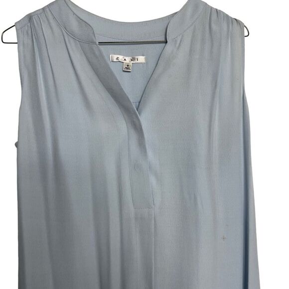 CABi Belted High Low Sleevless Midi Dress Light Blue Small - Picture 2 of 6